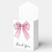 Sparkle Pink Coquette Bow 1st Bedankdoosjes (Geopend)