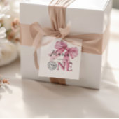 Sparkle Pink Coquette Bow 1st Bedankjes Labels