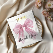 Sparkle Pink Coquette Bow 1st Bedankzakje