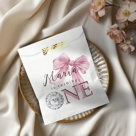 Sparkle Pink Coquette Bow 1st Bedankzakje