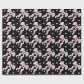 Sparkle Pink Coquette Bow 1st Cadeaupapier (Vlak)