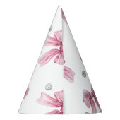 Sparkle Pink Coquette Bow 1st Feesthoedjes (Achterkant)