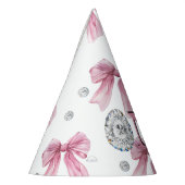 Sparkle Pink Coquette Bow 1st Feesthoedjes (Links)