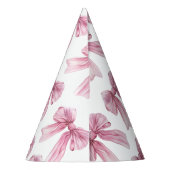 Sparkle Pink Coquette Bow 1st Feesthoedjes (Achterkant)