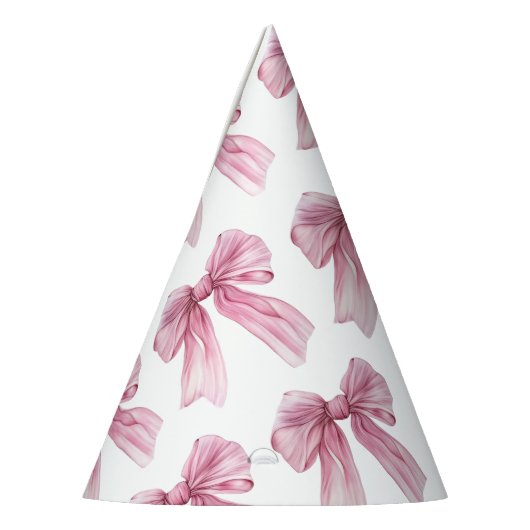 Sparkle Pink Coquette Bow 1st Feesthoedjes (Links)