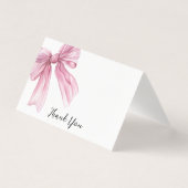 Sparkle Pink Coquette Bow 1st Kaart (Voorkant)
