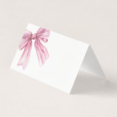 Sparkle Pink Coquette Bow 1st Kaart (Voorkant)