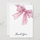 Sparkle Pink Coquette Bow 1st Kaart (Achterkant)