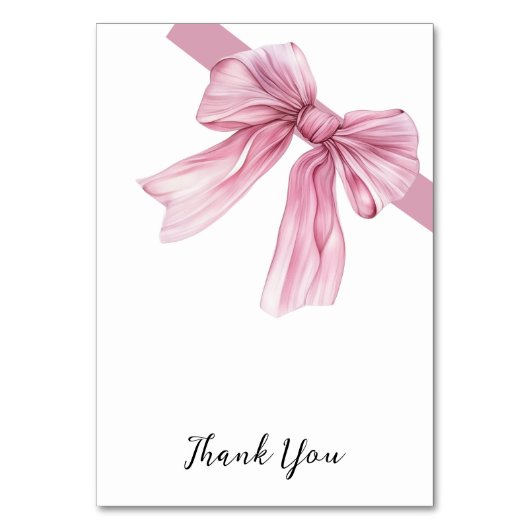 Sparkle Pink Coquette Bow 1st Kaart (Achterkant)