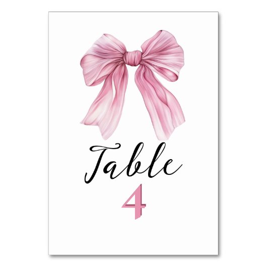 Sparkle Pink Coquette Bow 1st Kaart (Voorkant)