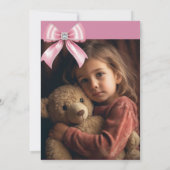 Sparkle Pink Coquette Bow 1st Kaart (Achterkant)