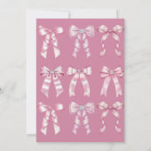 Sparkle Pink Coquette Bow 1st Kaart (Achterkant)