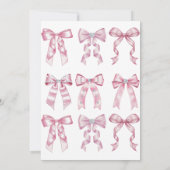 Sparkle Pink Coquette Bow 1st Kaart (Achterkant)