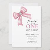 Sparkle Pink Coquette Bow 1st Kaart (Voorkant)