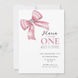 Sparkle Pink Coquette Bow 1st Kaart