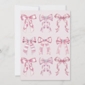 Sparkle Pink Coquette Bow 1st Kaart (Achterkant)