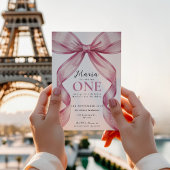 Sparkle Pink Coquette Bow 1st Kaart