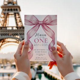 Sparkle Pink Coquette Bow 1st Kaart