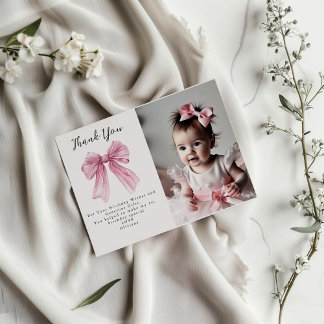 Sparkle Pink Coquette Bow 1st Kaart