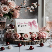 Sparkle Pink Coquette Bow 1st Kaart