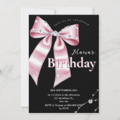 Sparkle Pink Coquette Bow 1st Kaart (Voorkant)