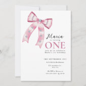 Sparkle Pink Coquette Bow 1st Kaart (Voorkant)