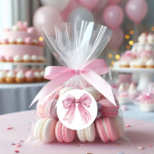 Sparkle Pink Coquette Bow 1st Ronde Sticker