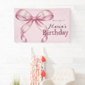 Sparkle Pink Coquette Bow 1st Spandoek (Insitu)