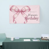 Sparkle Pink Coquette Bow 1st Spandoek (Beurs)