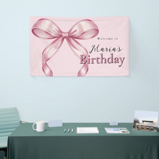 Sparkle Pink Coquette Bow 1st Spandoek (Beurs)