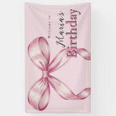 Sparkle Pink Coquette Bow 1st Spandoek (Verticaal)