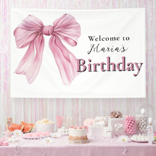 Sparkle Pink Coquette Bow 1st Spandoek