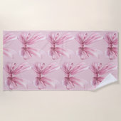 Sparkle Pink Coquette Bow 1st Strandlaken (Voorkant)