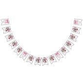 Sparkle Pink Coquette Bow 1st Vlaggetjes (Alle)