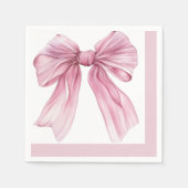 Sparkle Pink Coquette Bow Servet (Voorkant)