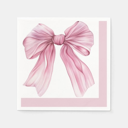 Sparkle Pink Coquette Bow Servet (Voorkant)