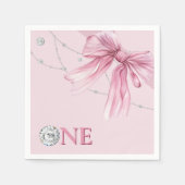 Sparkle Pink Coquette Bow Servet (Voorkant)