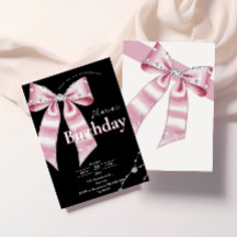 Sparkle Pink Coquette Bow Verjaardag