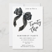 Sparkle Pink Coquette Bow Verjaardag Kaart (Voorkant)