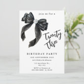 Sparkle Pink Coquette Bow Verjaardag Kaart (Staand voorkant)