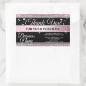 Sparkle Pink Diamond Jewelry Store Boutique Girly Rechthoekige Sticker (Tas)