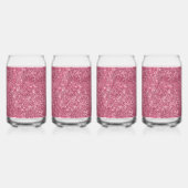 Sparkle Pink Faux Glitter Blikvorm Glas (Achterkant)