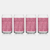 Sparkle Pink Faux Glitter Blikvorm Glas (Rechts)