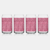 Sparkle Pink Faux Glitter Blikvorm Glas (Links)