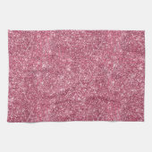 Sparkle Pink Faux Glitter Theedoek (Horizontaal)