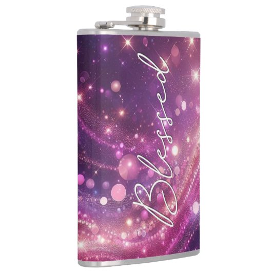 Sparkle pink fles, zegt Blessed Heupfles (Rechts)