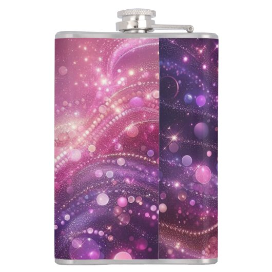 Sparkle pink fles, zegt Blessed Heupfles (Achterkant)