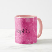 Sparkle Pink Glam Unicorn Verjaardag Mok (Voorkant rechts)