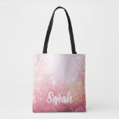 Sparkle Pink Glitter ontwerp Tote Bag (Voorkant)