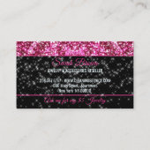 Sparkle Pink Glitz Glam Starlust Jewelry Visitekaartje (Achterkant)